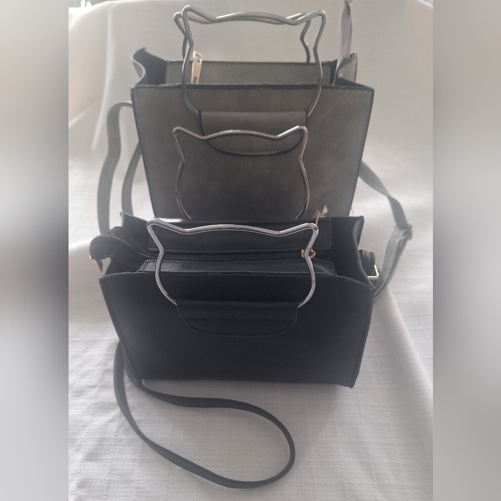 Super cute Kitty Hand bags 2, 1x Grey & 1x Black